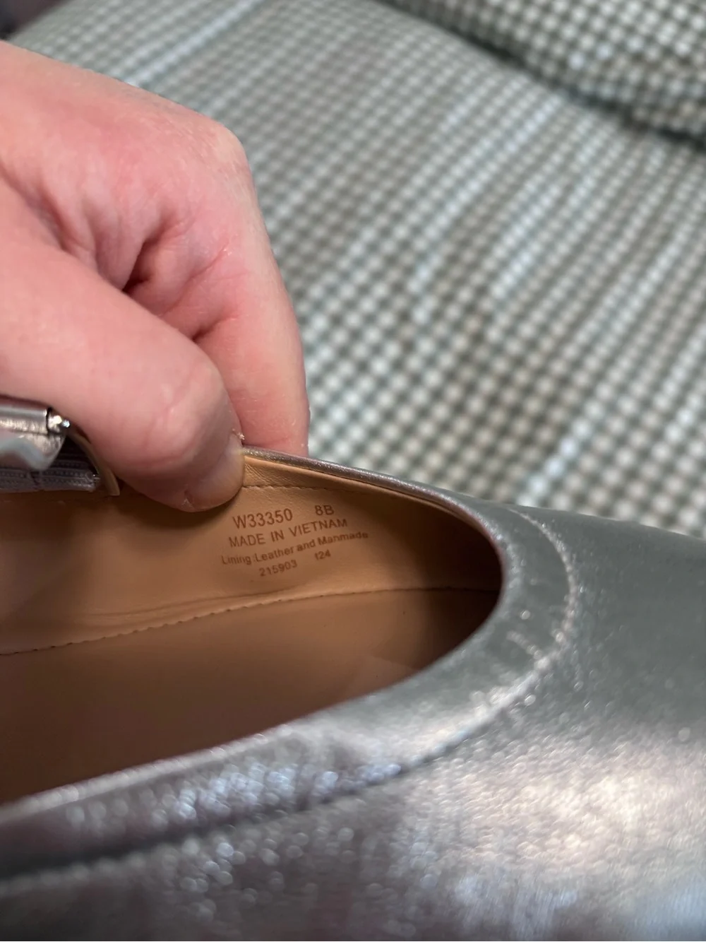 Silver Mary Jane Flats
